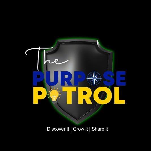 The Purpose Patrol logo: a shield with the words Discover it, Grow it, Share it